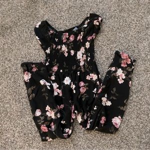 Set of Floral themed shirt, dress, and jumpsuit Girls size 8